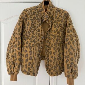Blank NYC Leopard Print Puffer Jacket